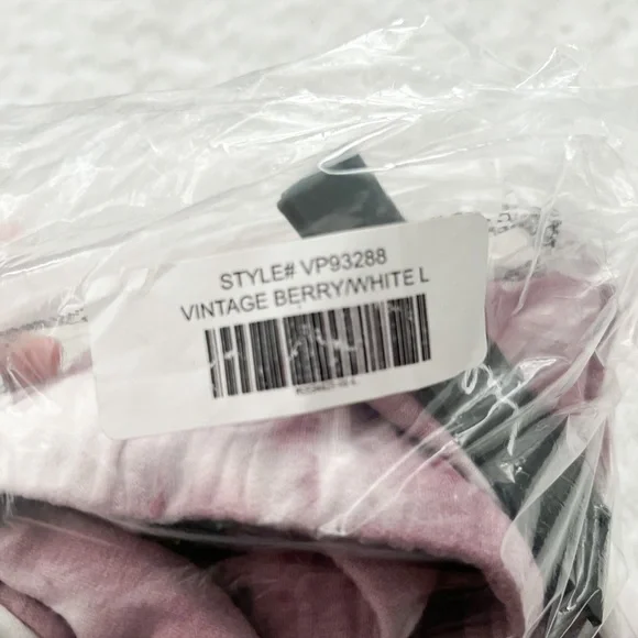 NWT- LULU’S Cozy Livin’ Vintage Berry/White Tie Dye Joggers - Picture 6 of 12